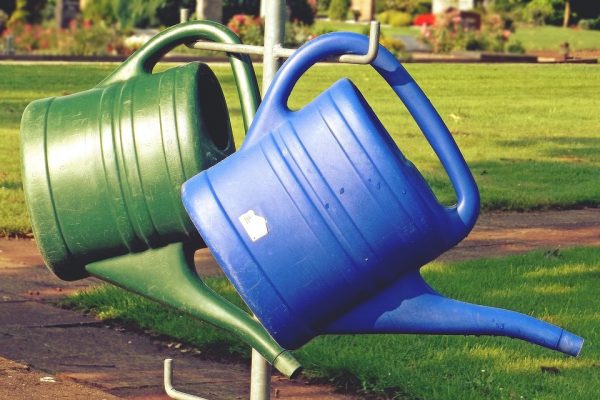 two watering cans
